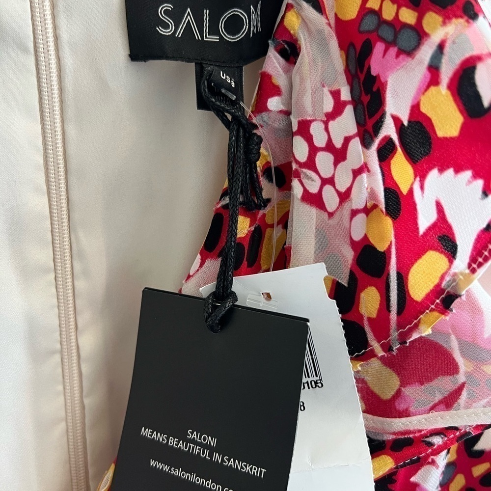 Saloni - Rita Ruffled Printed Devoré Satin And Chiffon Midi Dress - Picture 8 of 14
